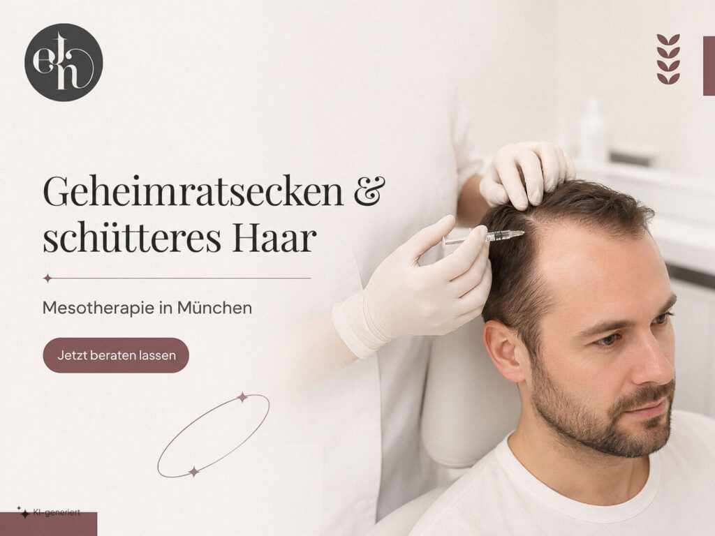 Geheimratsecken und schütteres Haar München – Mesotherapie als Lösung